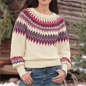 Sundance Eloise Fair Isle Wool Sweater